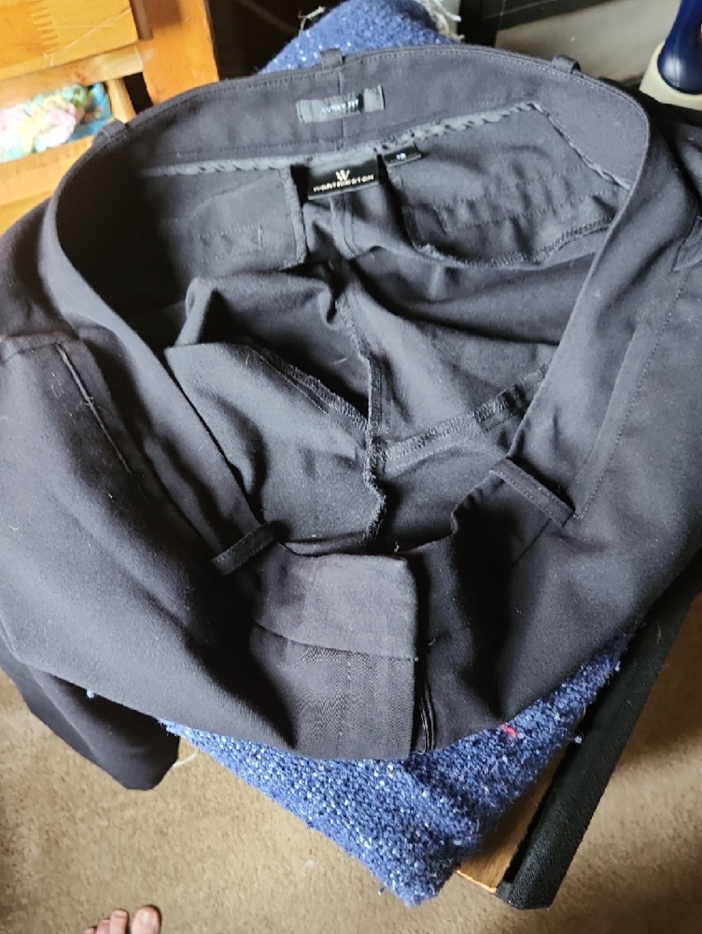 Worthington Black Boot Cut Dress Pants, Sz 12 Petite - Picture 10 of 11